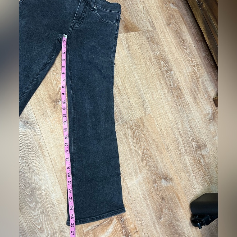Madewell Women's Black Flare Jeans Cali Demi Boot 27 High Rise - Picture 8 of 9